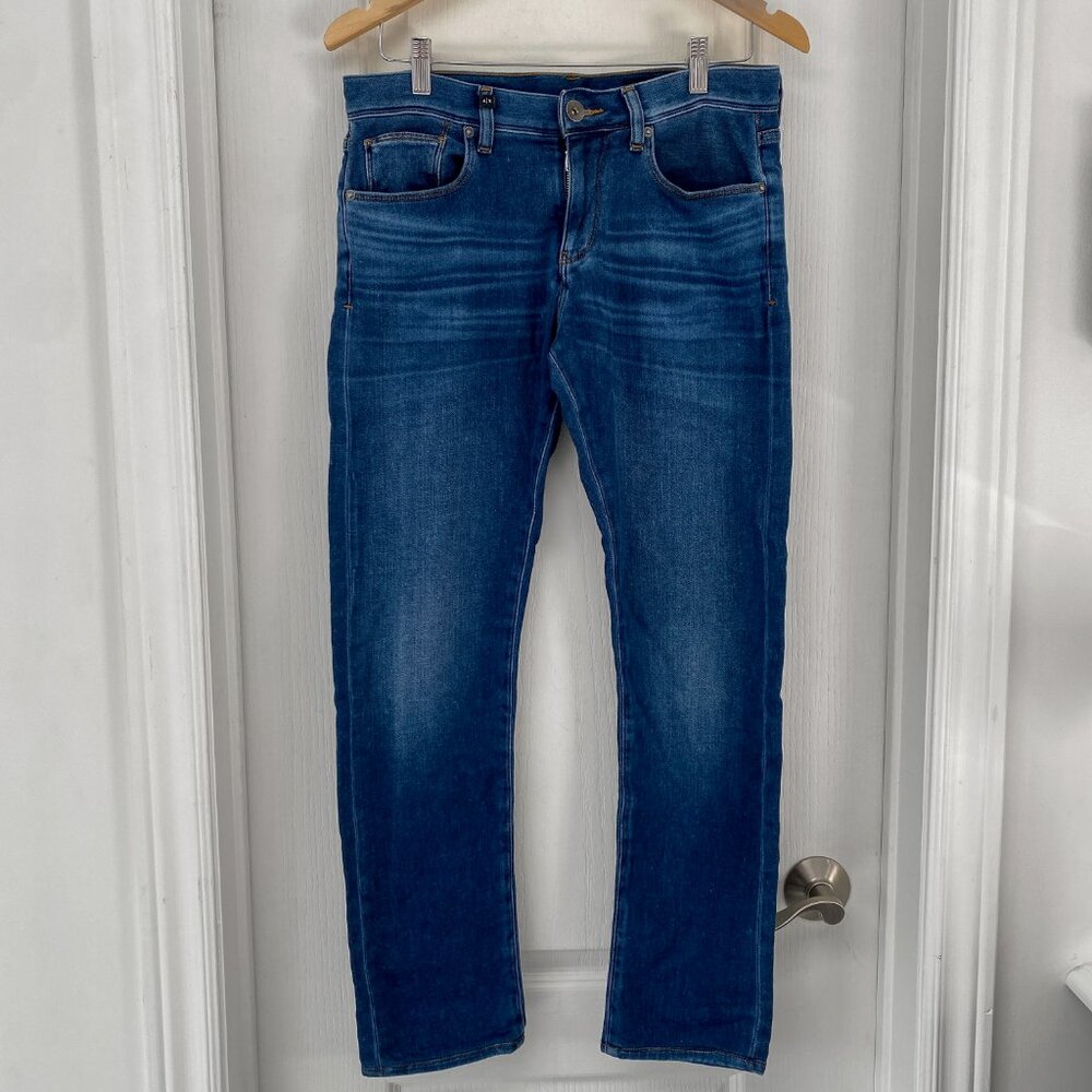 Armani Exchange A|X J13 Slim Straight Jeans Men’s Size 30 Blue Stretch Denim